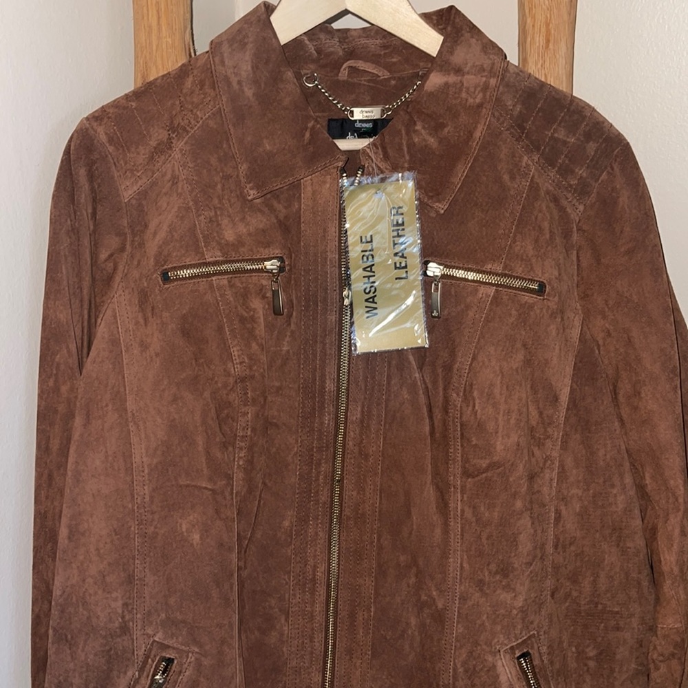 Dennis Basso Tan Leather Jacket